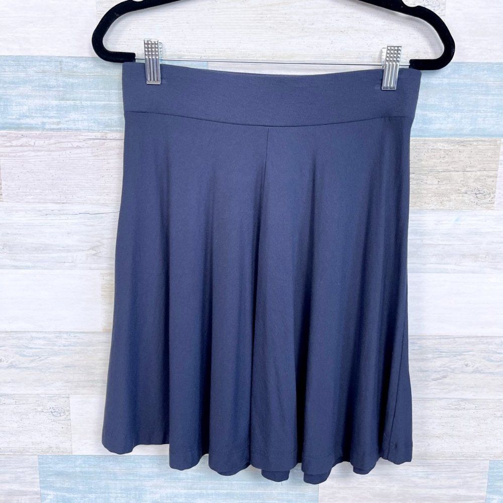 LOFT Jersey Knit A Line Mini Skirt Navy Blue Womens XXSP